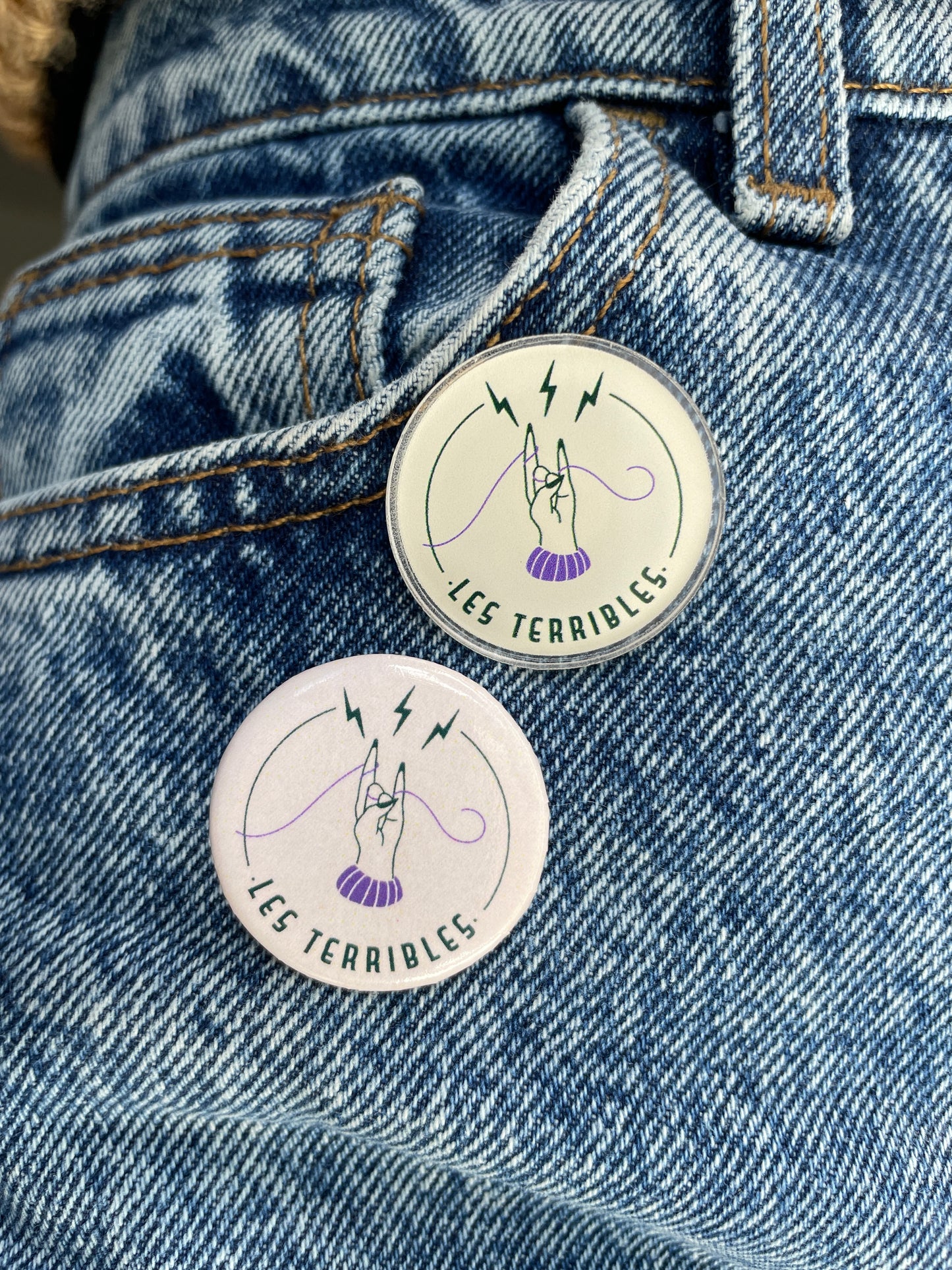 Les.terribles trio | Pin, keychain, and button