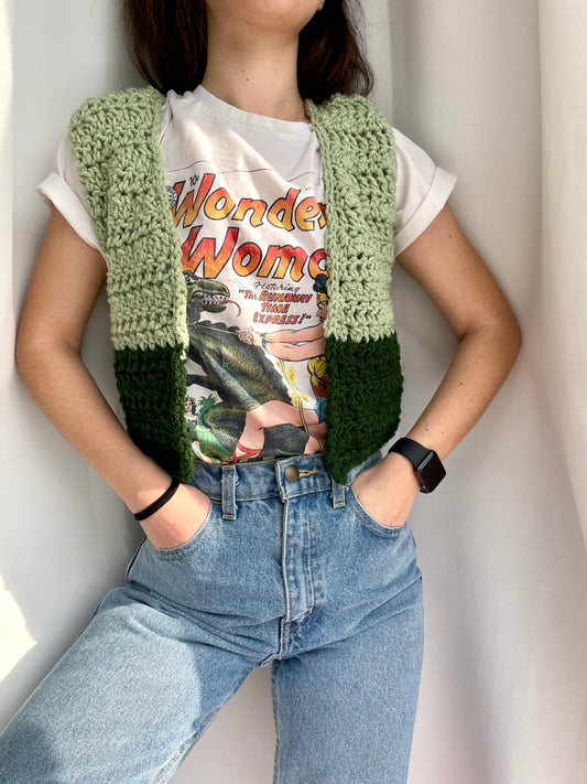 Hyde Vest | Two-tone green