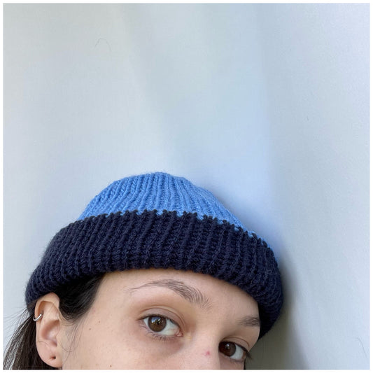 Classic beanie | Knitted | Blue